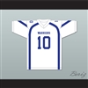 Marcos Gutierrez 10 Liberty Christian School Warriors White Football Jersey