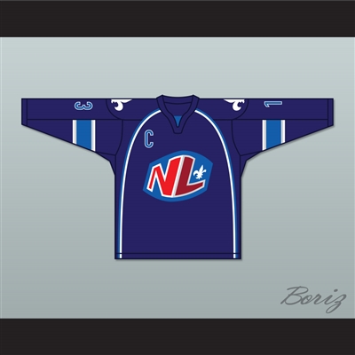 Guy Lambert 13 Le National de Quebec Home Hockey Jersey- Lance et compte (He Shoots, He Scores)
