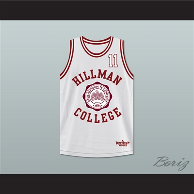 Walter Oakes 11 Hillman College White Basketball Jersey Deluxe A Different World
