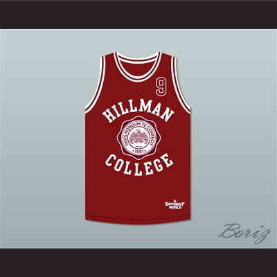 Dwayne Wayne 9 Hillman College Maroon Basketball Jersey Deluxe A Different World
