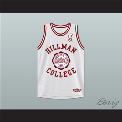 Dwayne Wayne 9 Hillman College White Basketball Jersey Deluxe A Different World