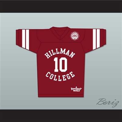 Ronald 'Ron' Johnson 10 Hillman College Maroon Football Jersey with Eagle Patch A Different World