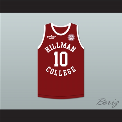 Ronald 'Ron' Johnson 10 Hillman College Maroon Basketball Jersey with Eagle Patch A Different World