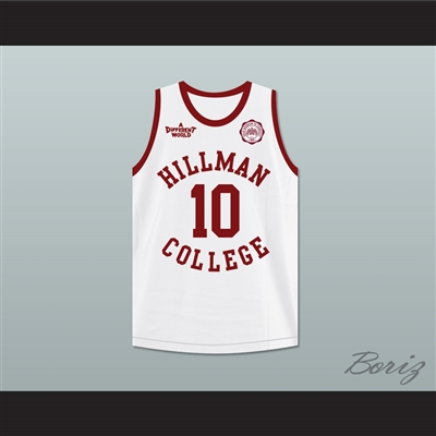 Ronald 'Ron' Johnson 10 Hillman College White Basketball Jersey with Eagle Patch A Different World