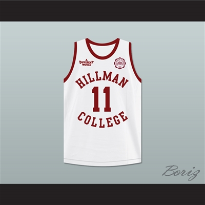 Walter Oakes 11 Hillman College White Basketball Jersey with Eagle Patch A Different World