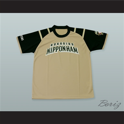 Shohei Ohtani 11 Hokkaido Nippon-Ham Fighters Tan Baseball Jersey with Patch