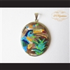 P Middleton Toucan Bird Pendant Sterling Silver .925 Micro Inlay