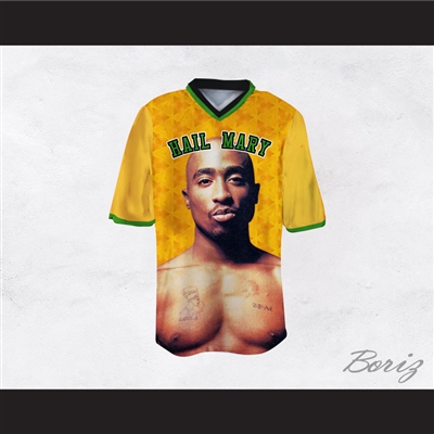 Tupac Shakur Makaveli 06 Hail Mary Yellow Pattern Football Jersey