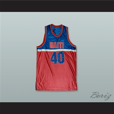 Haiti 40 Red Basketball Jersey