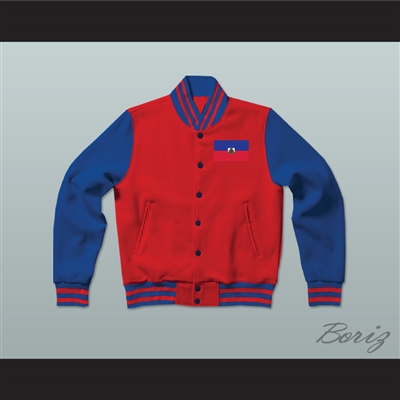 Haiti Varsity Letterman Jacket-Style Sweatshirt