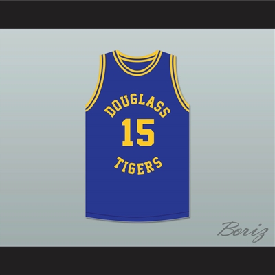 Hal Greer 15 Frederick Douglass Junior and Senior High School Tigers Blue Basketball Jersey 2