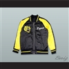 Hanshin Tigers Black and Yellow Varsity Letterman Satin Bomber Jacket