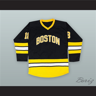 Happy Gilmore 18 Boston Alternate Black Hockey Jersey