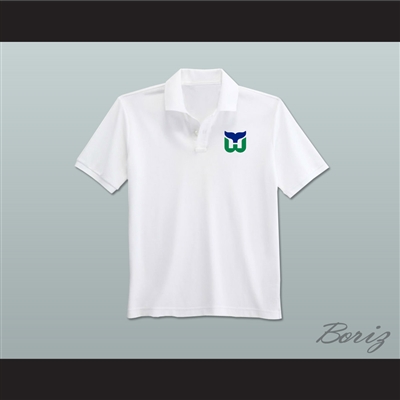 Hartford Whalers Coaching Staff Embroidered Logo Polo Shirt