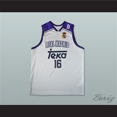 Hector Garcia 16 Real Madrid Basketball Jersey