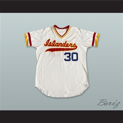 Hediberto Vargas 30 Hawaii Islanders White Baseball Jersey