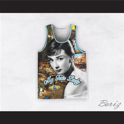Audrey Hepburn 04 My Fair Lady City Streets Design Basketball Jersey