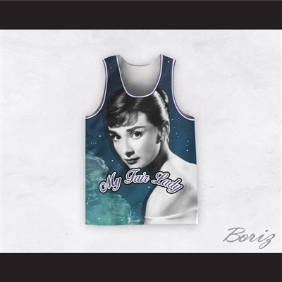 Audrey Hepburn 04 My Fair Night Stars Design Basketball Jersey
