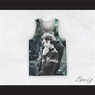 Audrey Hepburn 04 I'm Possible Rooftop Design Basketball Jersey
