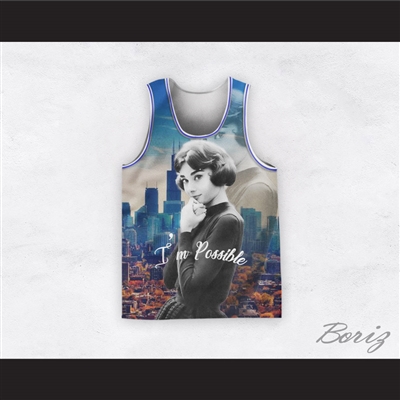 Audrey Hepburn 04 I'm Possible Cityscape Design Basketball Jersey