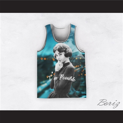 Audrey Hepburn 04 I'm Possible Evening Blur Design Basketball Jersey