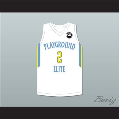 Tyler Herro 2 Playground Elite AAU White Basketball Jersey with Patch