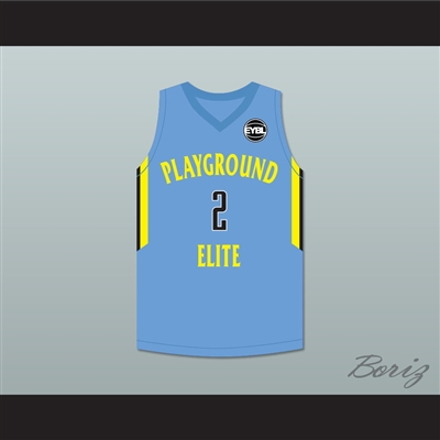 Tyler Herro 2 Playground Elite AAU Light Blue Basketball Jersey with Patch