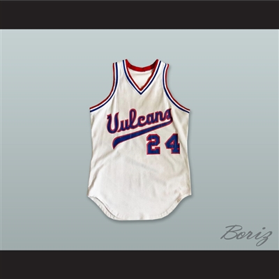 University of Hawaii at Hilo 24 Vulcans White Basketball Jersey