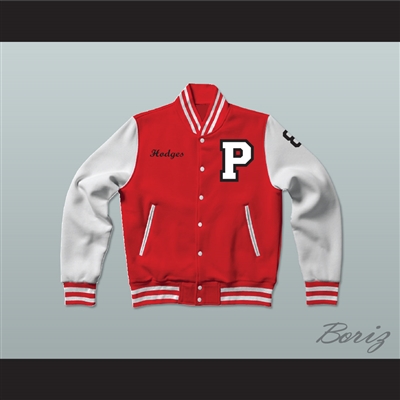 Hodges 8 Putnam Badgers High School Red Varsity Letterman Jacket-Style Sweatshirt The Turkey Bowl