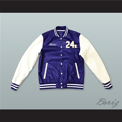 Hooligans Blue and White Lab Leather Varsity Letterman Jacket 2