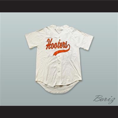 Hooters White Button Down Baseball Jersey
