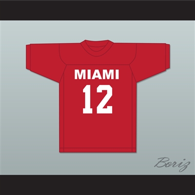 Hose Manning 12 Miami Red Football Jersey Semi-Tough