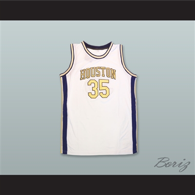 Houston Mavericks 35 White Basketball Jersey