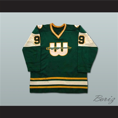 Gordie Howe 9 WHA New England Whalers Hockey Jersey