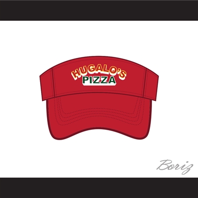 Hugalo's Pizza Logo 1 Red Baseball Visor Hat