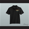 Ricky Bobby Hugalo's Pizza Logo 3 Black Polo Shirt