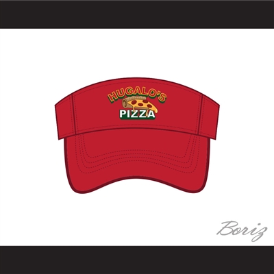 Hugalo's Pizza Logo 4 Red Baseball Visor Hat