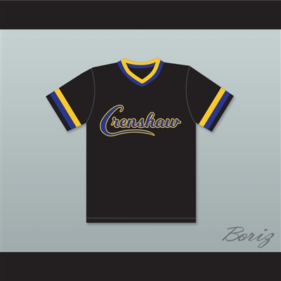 Nipsey Hussle 33 Crenshaw High School Black Baseball Jersey
