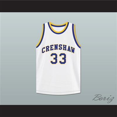 Nipsey Hussle 33 Crenshaw High School White Basketball Jersey