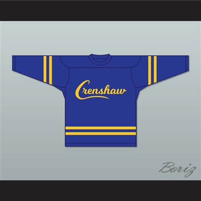 Nipsey Hussle 33 Crenshaw Blue and Yellow Hockey Jersey