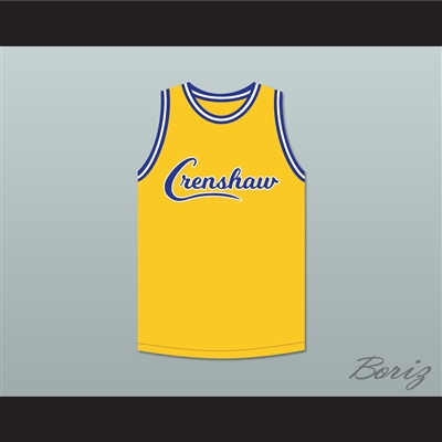 Nipsey Hussle 33 Crenshaw Yellow Basketball Jersey