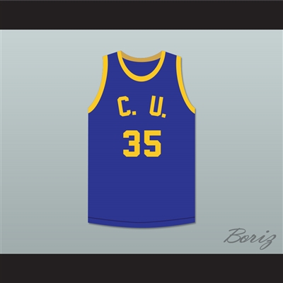 Leroy "Hustler" Monroe 35 Cadwallader University Blue Basketball Jersey Fast Break