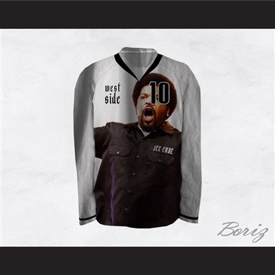 Ice Cube 10 Westside White Hockey Jersey