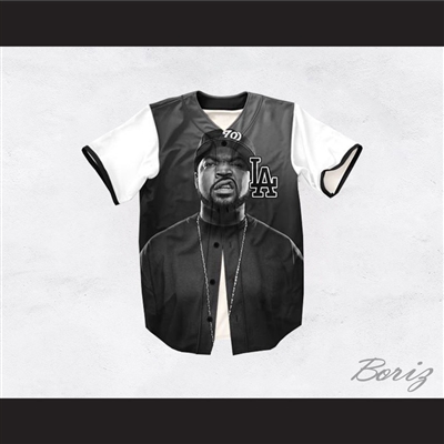 Ice Cube 15 Gray Los Angeles Baseball Jersey