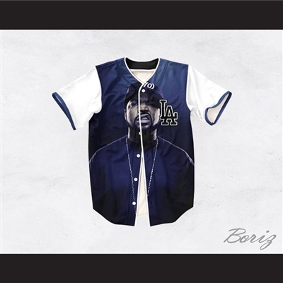 Ice Cube 15 Dark Blue Los Angeles Baseball Jersey