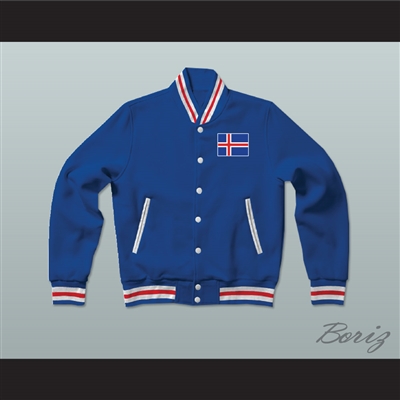 Iceland Varsity Letterman Jacket-Style Sweatshirt