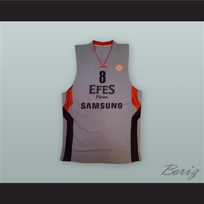 Igor Rakocevic 8 Efes Pilsen Gray Basketball Jersey