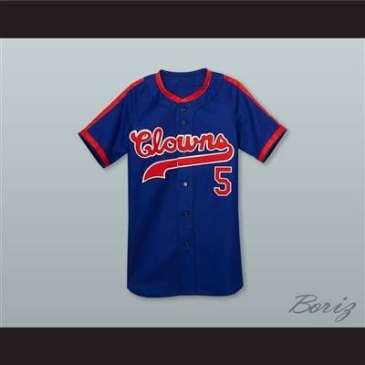 Indianapolis Clowns 5 Negro League Blue Baseball Jersey