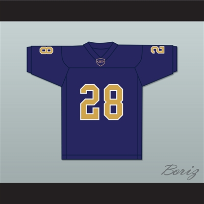 Isaiah Spiller 28 Klein Collins High School Tigers Navy Blue Football Jersey 1