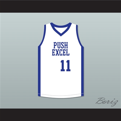 Isiah Thomas 11 Push Excel Pro Basketball Classic White Basketball Jersey 1985 Charity Event